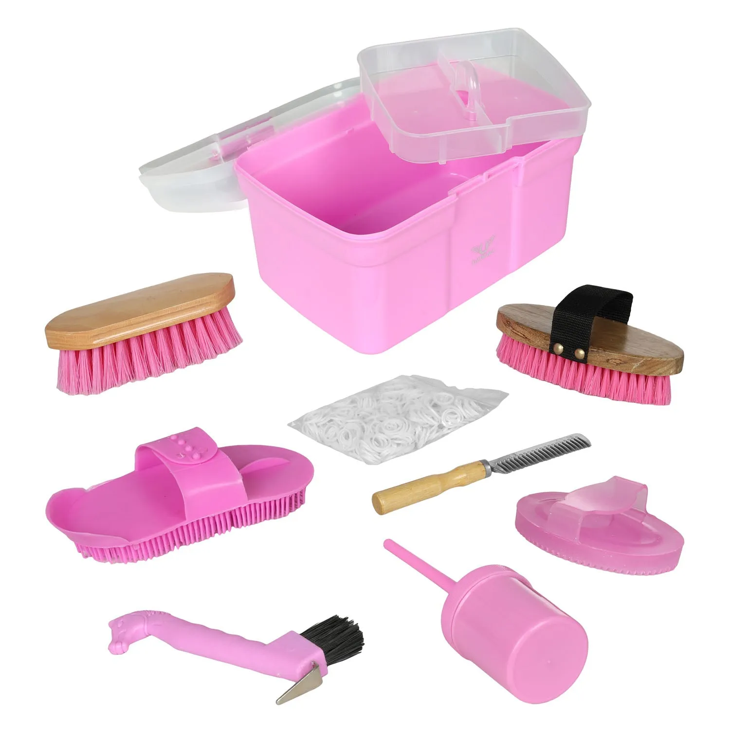 TuffRider Ultimate Groom Box poetsset 8-delig roze