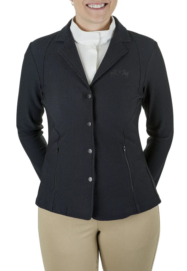 Equine Couture EquiVent wedstrijdjas zwart L mesh