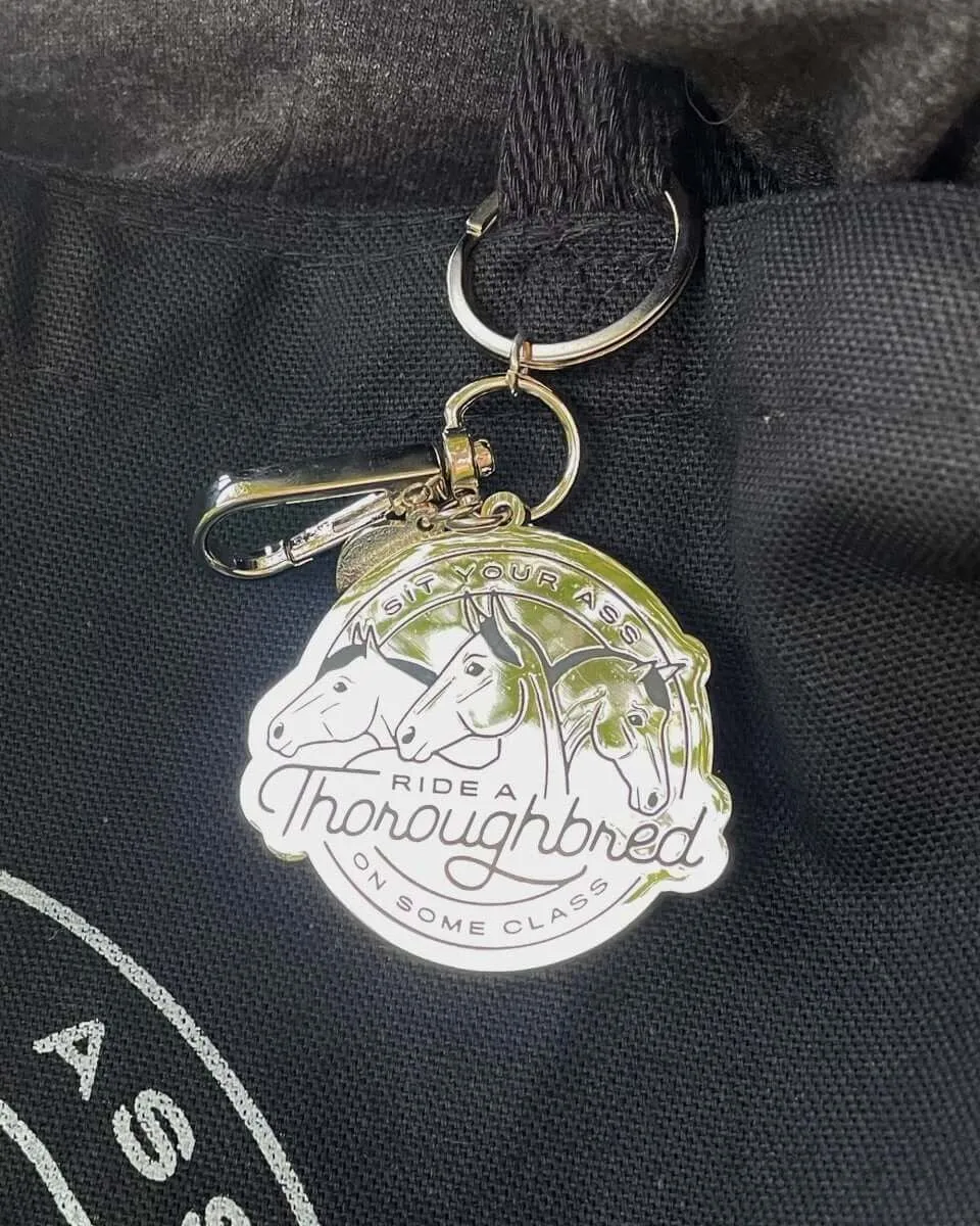 Dapplebay Ride A Thoroughbred sleutelhanger volbloed cadeau