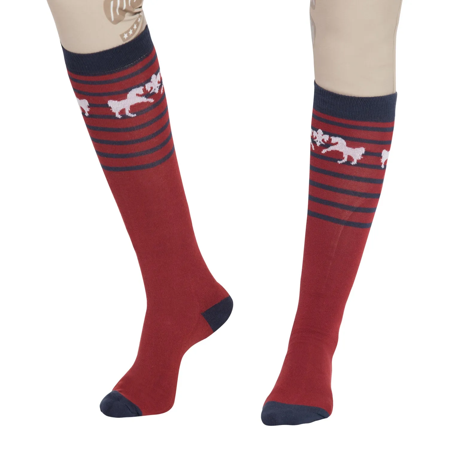 Equine Couture Sam kniekousen 3-pack gestreept