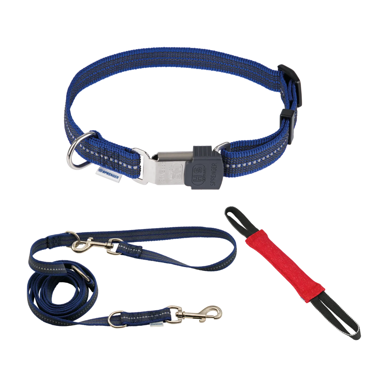 Herm Sprenger Bundle halsband 40-55cm + riem 2,3m zwart hond