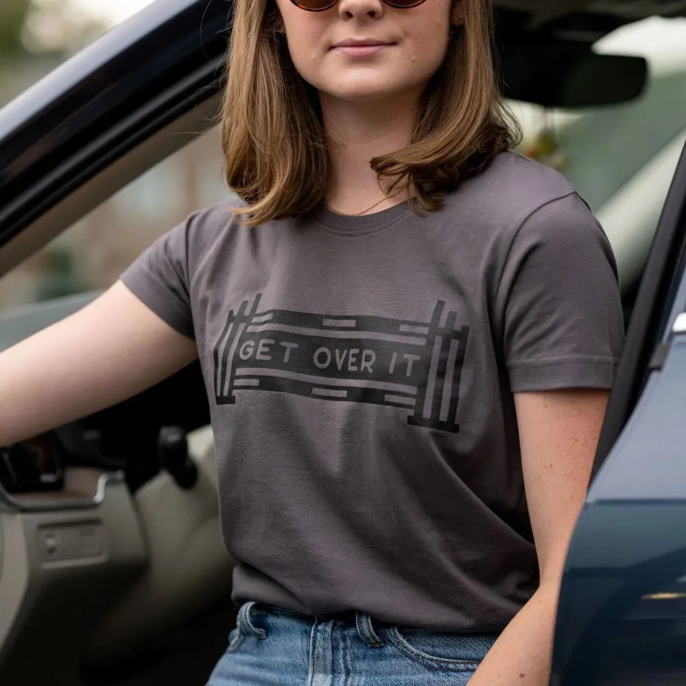 Dapplebay Get Over It T-shirt charcoal katoen