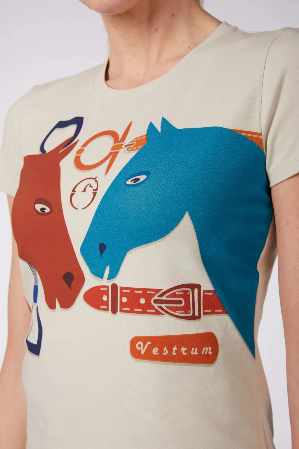 Vestrum Aranci T-shirt dames katoen paardprint