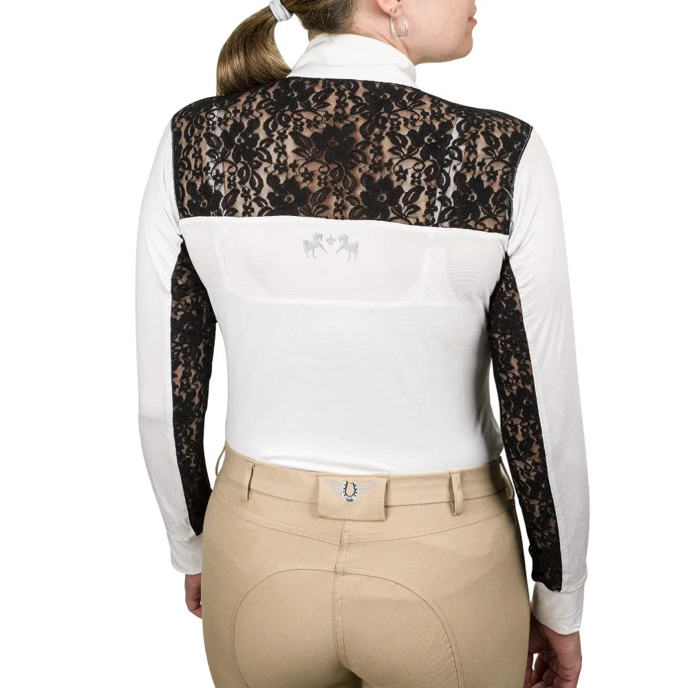 Equine Couture Spicy Girl Cinnamon wedstrijdshirt wit