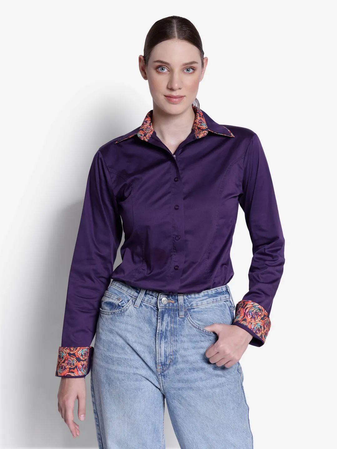 TuffRider Adey dames blouse plum lichte stof