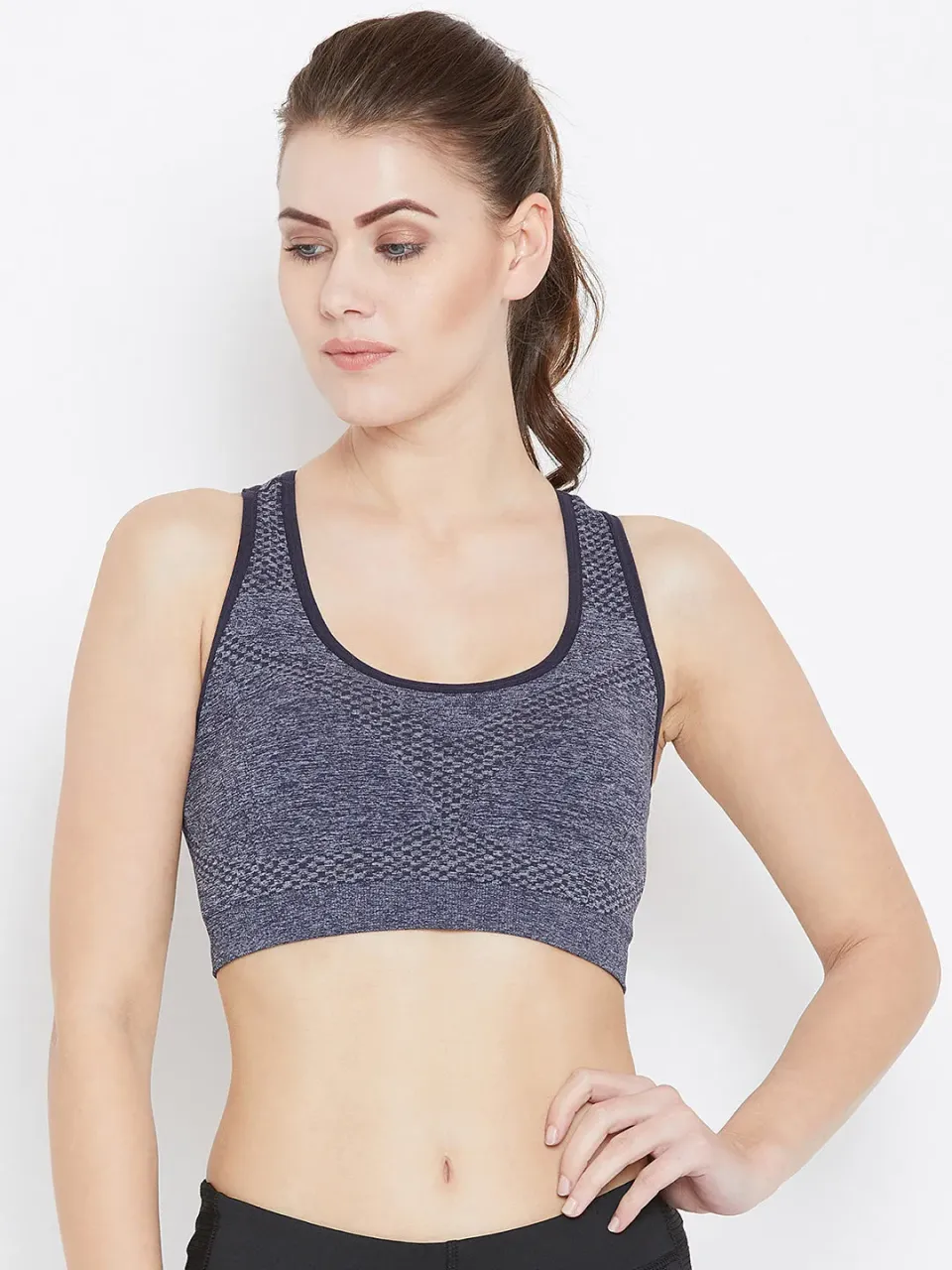 TuffRider EquiCool Low-Cut Scoop Neck sportbeha zwart ademend