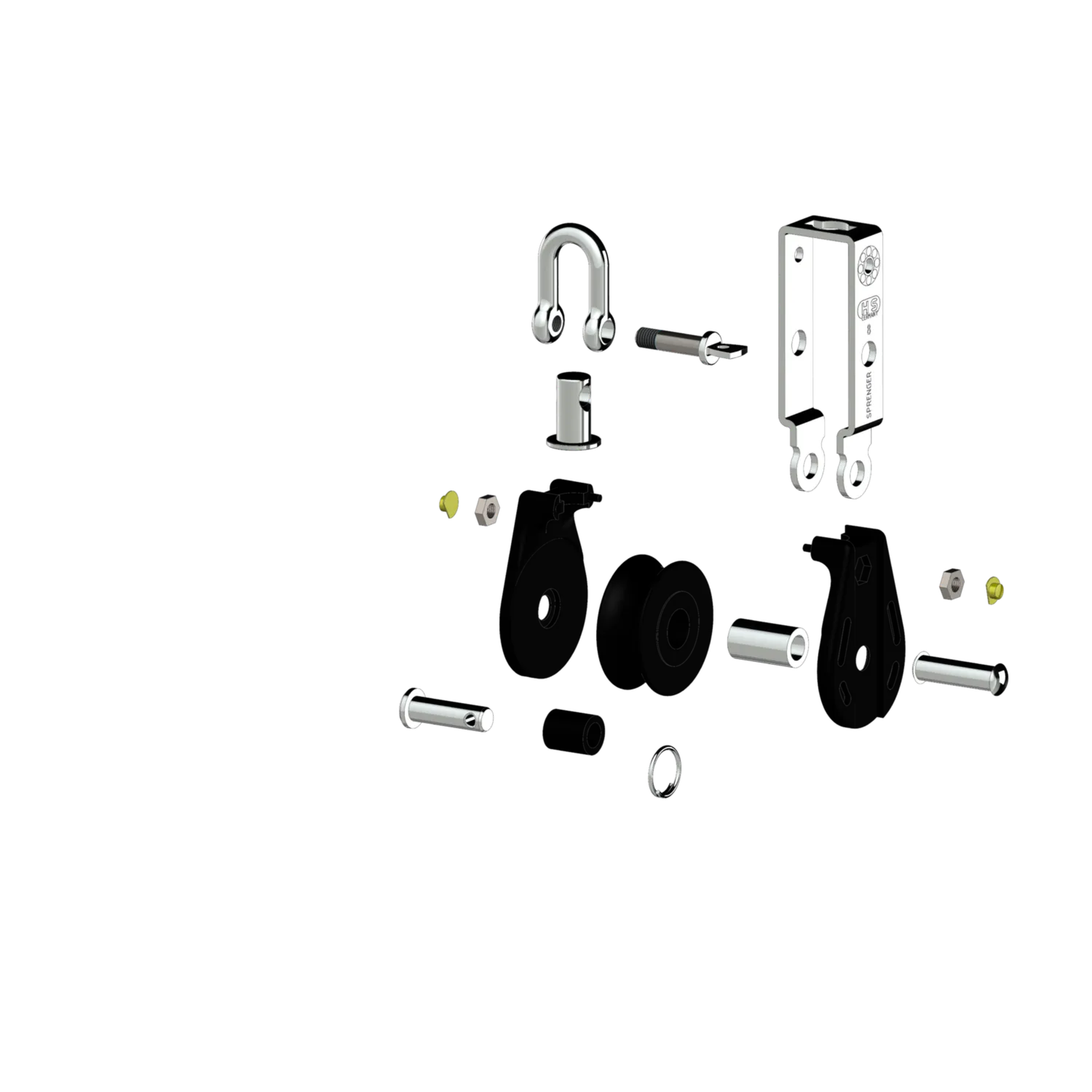 HS Sprenger S-Block 8 mm blok glijlager enkel wartel