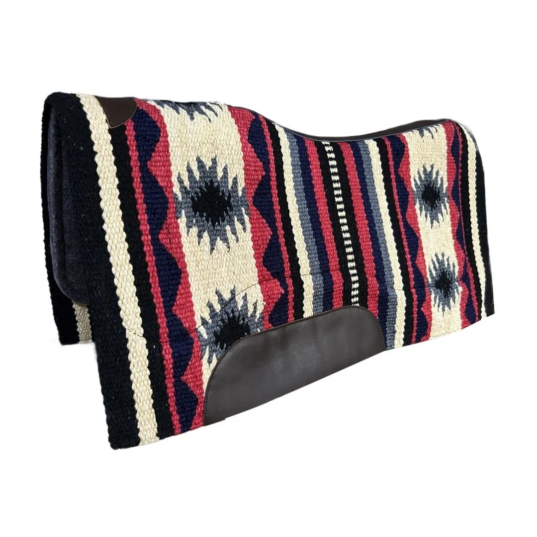TuffRider Medallion Western zadelpad indigo 34x36 wolmix