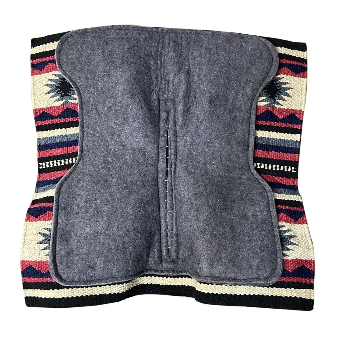 TuffRider Medallion Western zadelpad indigo 34x36 wolmix