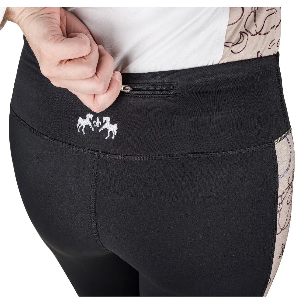 Equine Couture Equestrian Gear rijtight dames Zwart grip