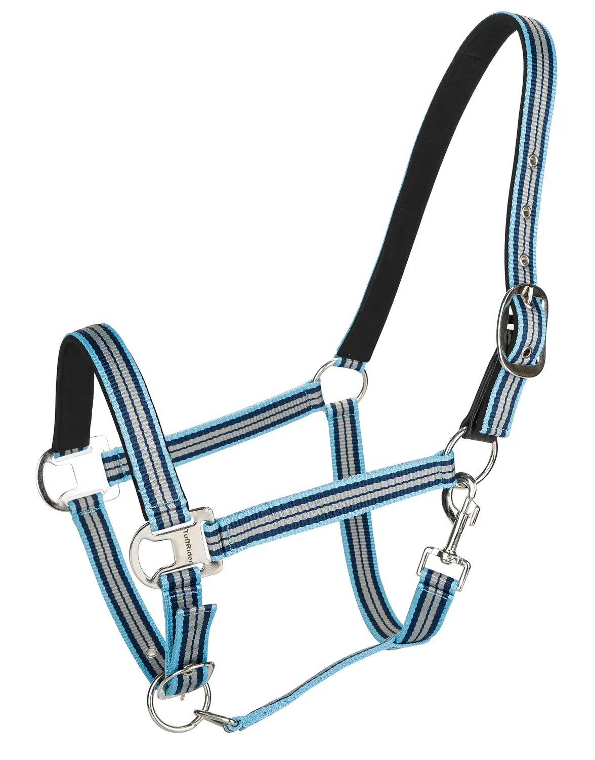 TuffRider Adjustable Breakaway halster Navy Cob gevoerd