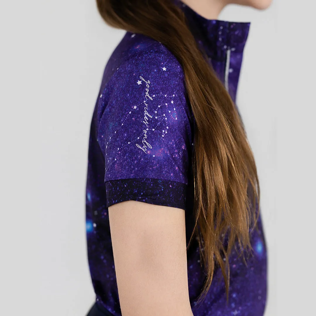Dapplebay Constellation kinder rijshirt Navy 8-9 koel