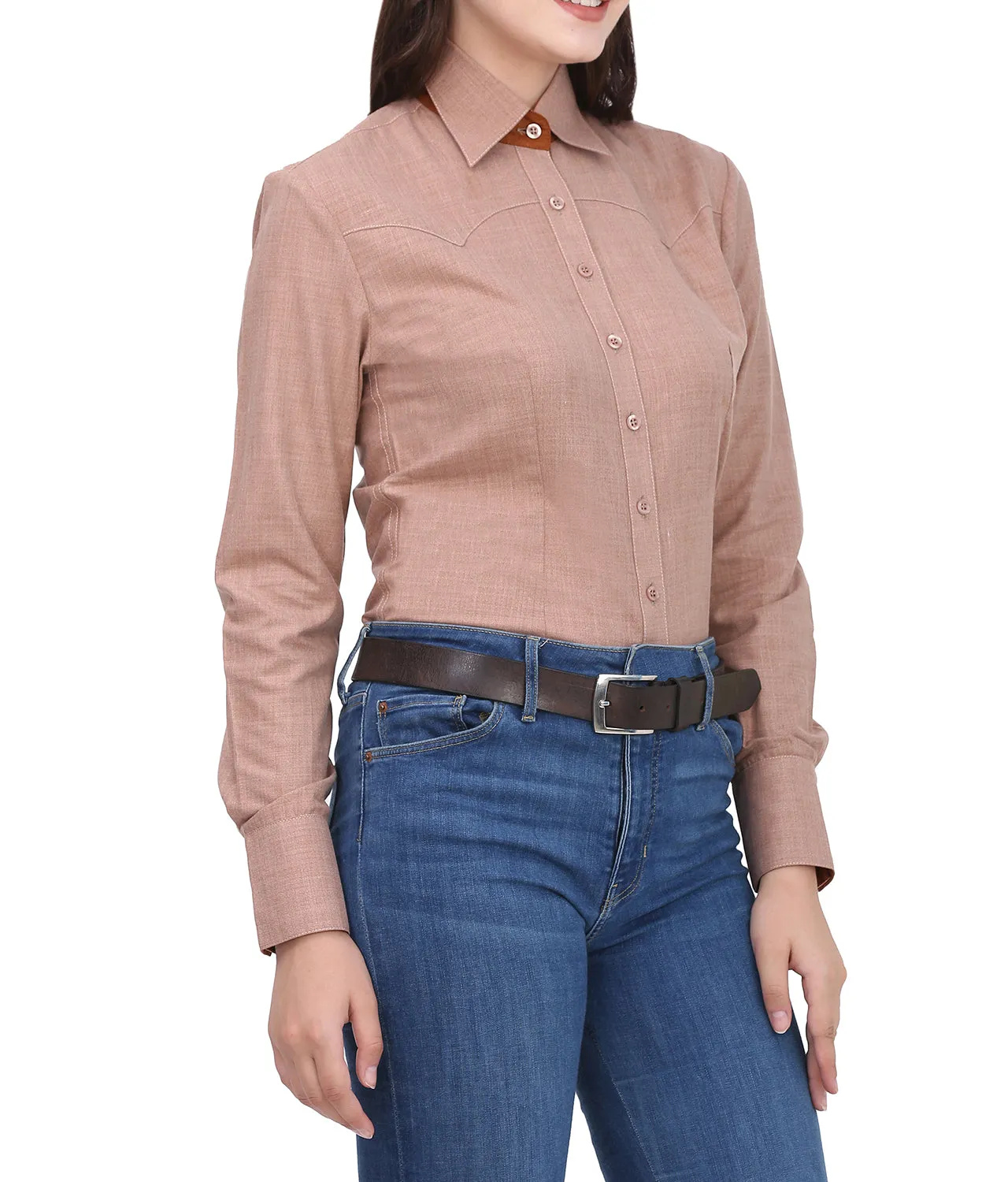TuffRider Abilene western overhemd dames turquoise