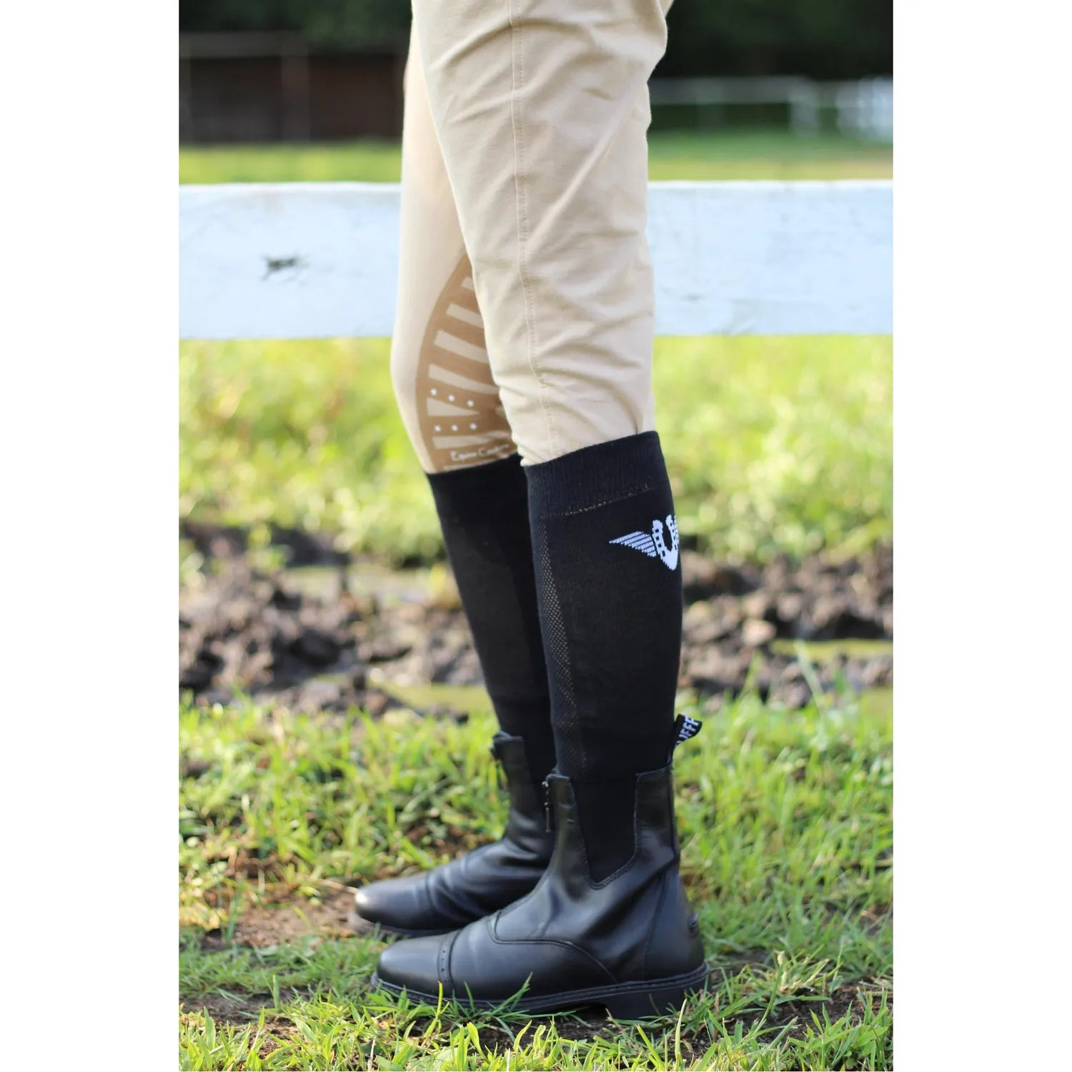 TuffRider Starter Front Zip rijlaarzen zwart waterdicht