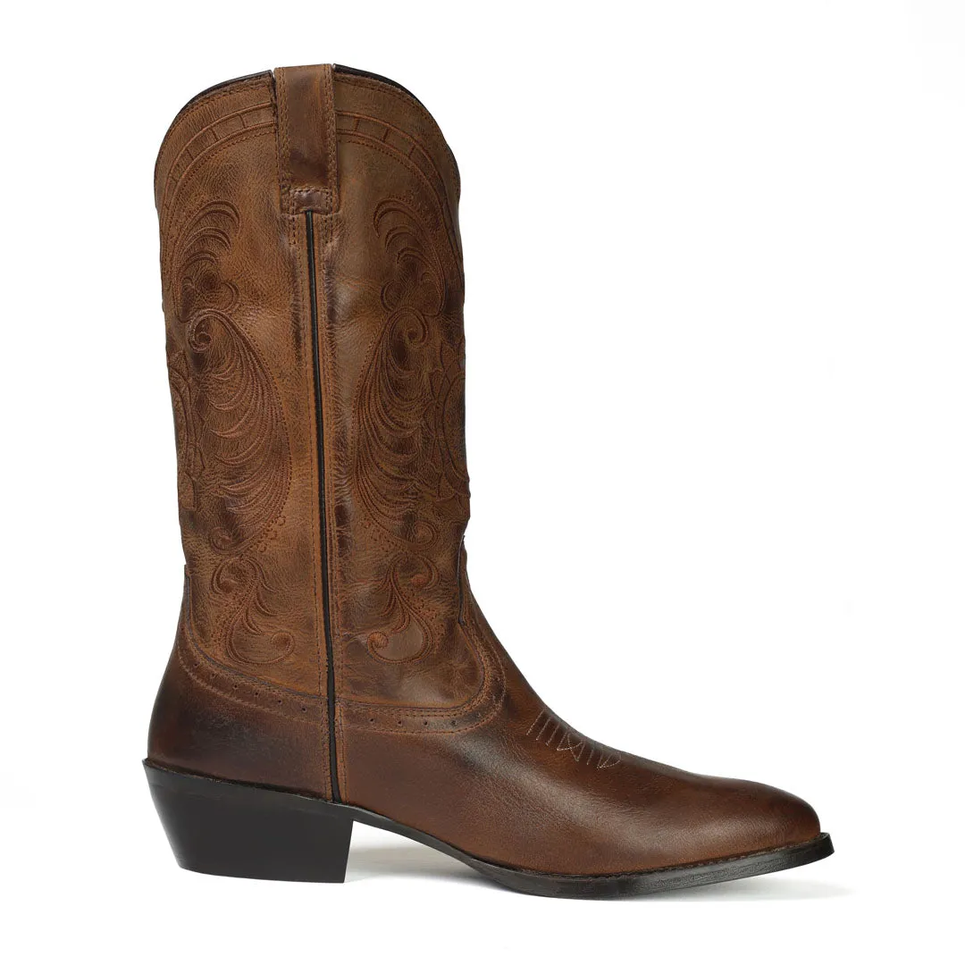 TuffRider Daisey dames western laars Distressed Brown leer