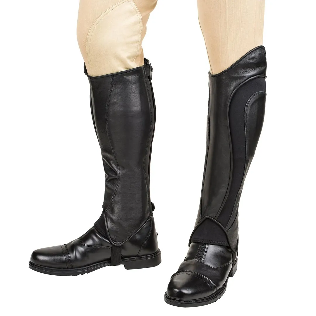 TuffRider Derby leren half chaps Heren Zwart