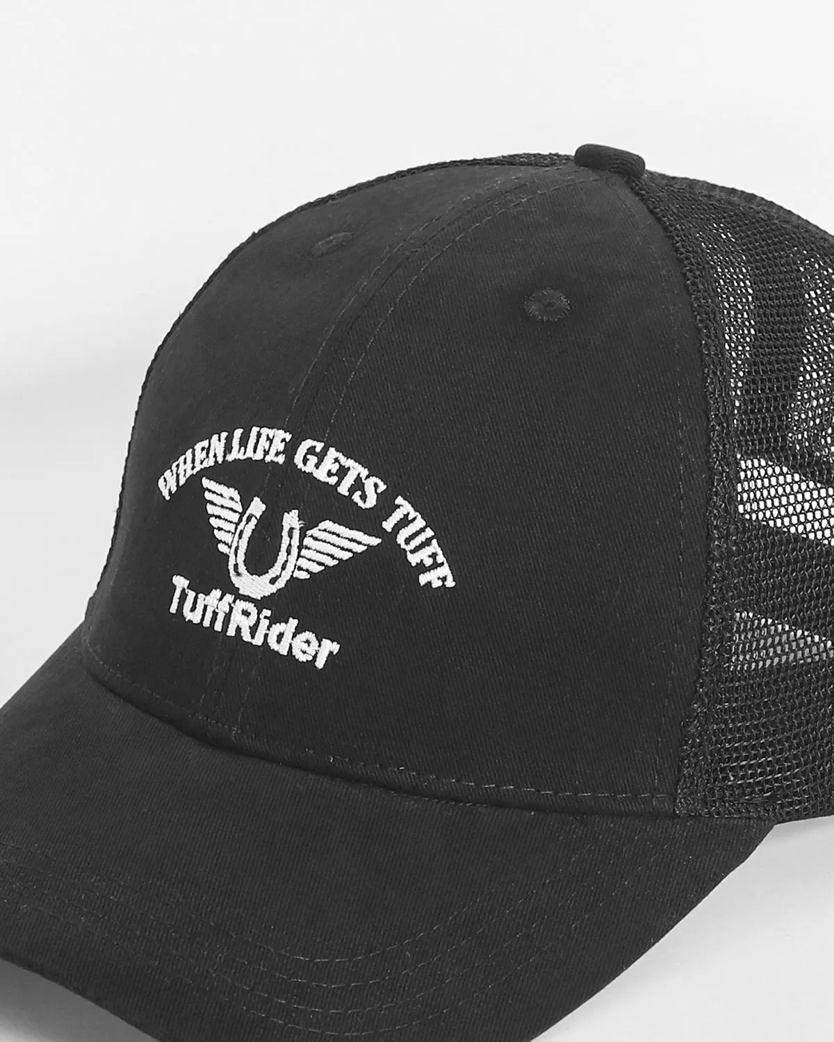 TuffRider Inspiration trucker pet zwart katoen mesh