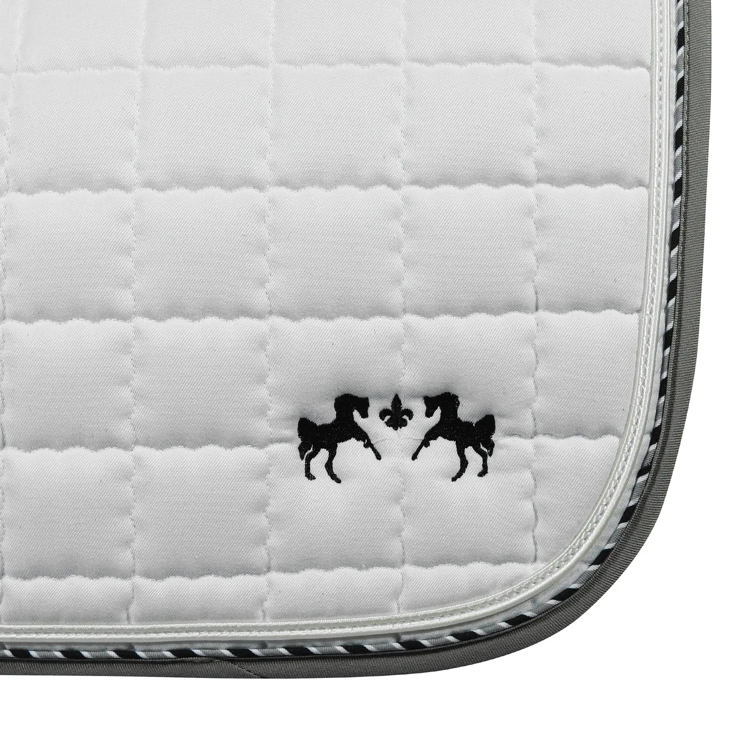 Equine Couture Coolmax Plush zadeldek wit-zwart coolmax