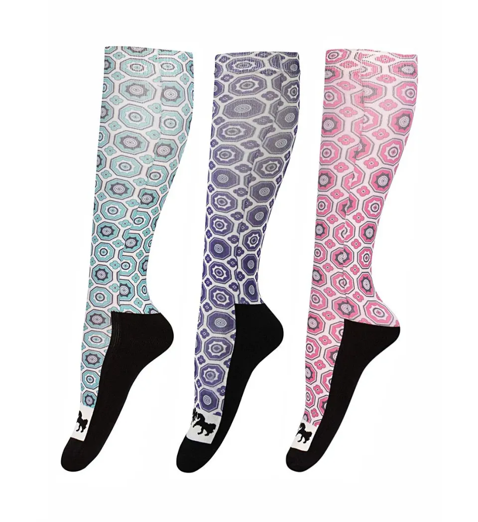 Equine Couture Kelsey Padded kniehoge rijsokken 3-pack gewatteerd