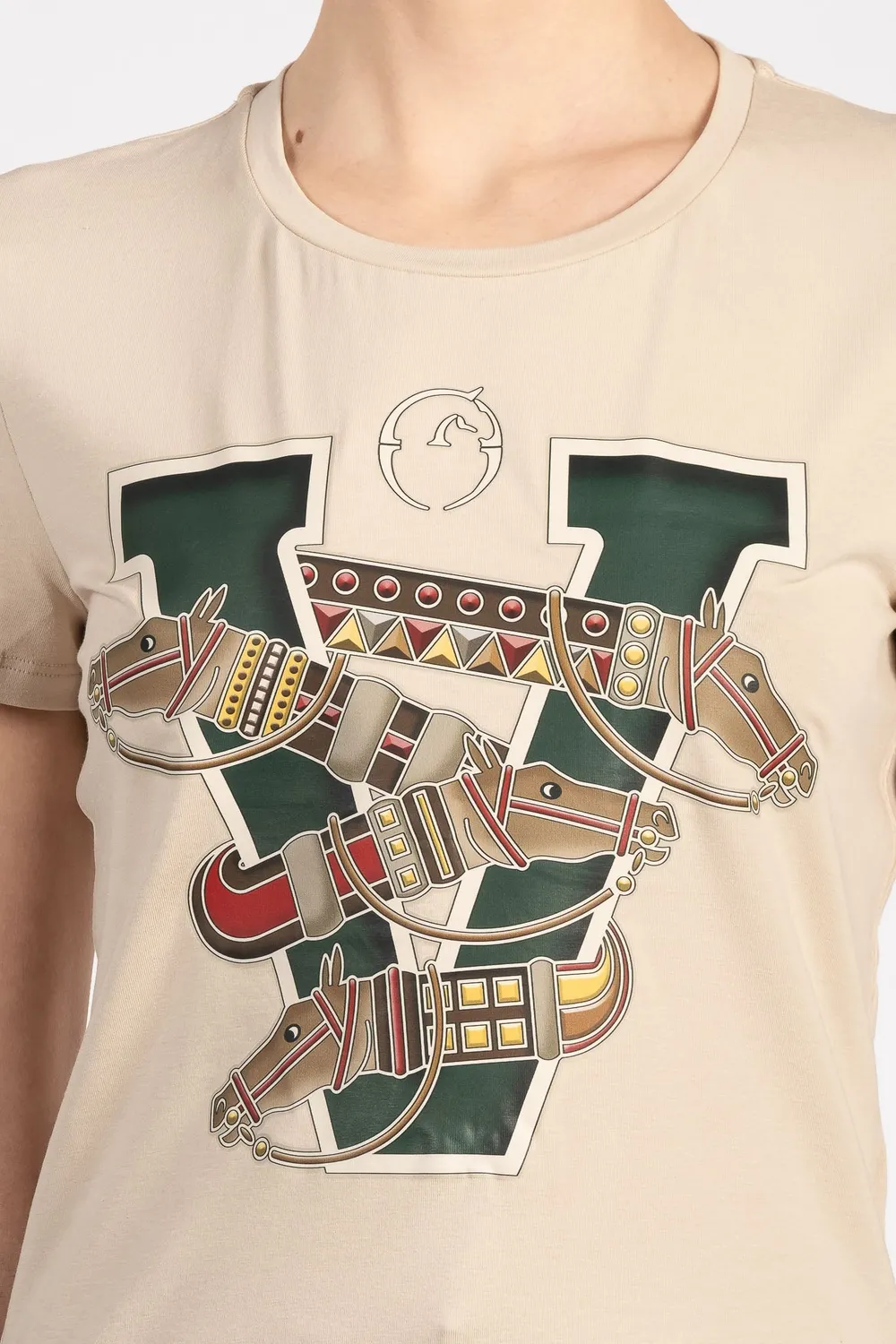 Vestrum Rabat dames T-shirt katoen paardenprint