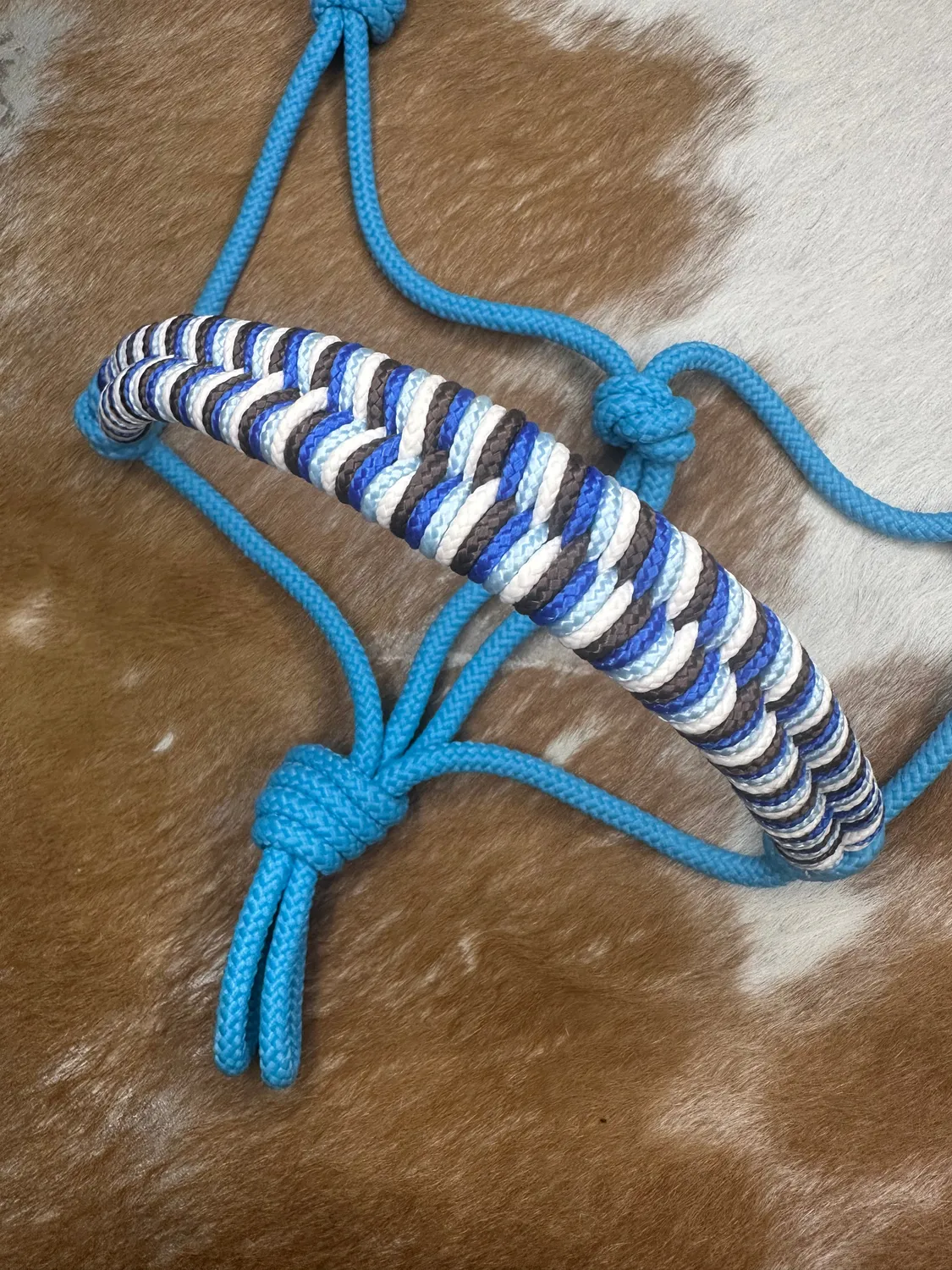 Mushabu Mustang touwhalster turquoise maat Shet