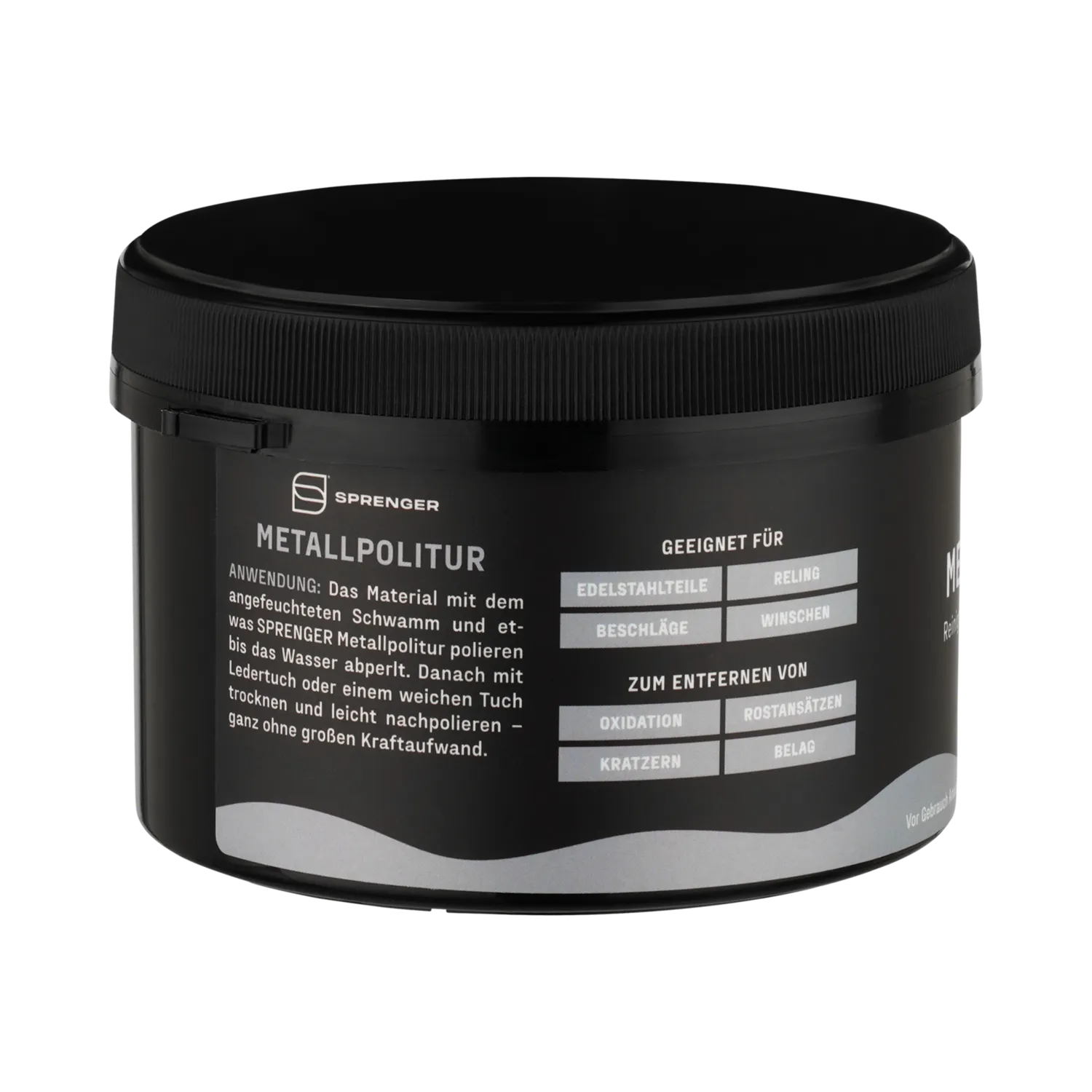 HS Sprenger metaalpoets 500 g met spons glans