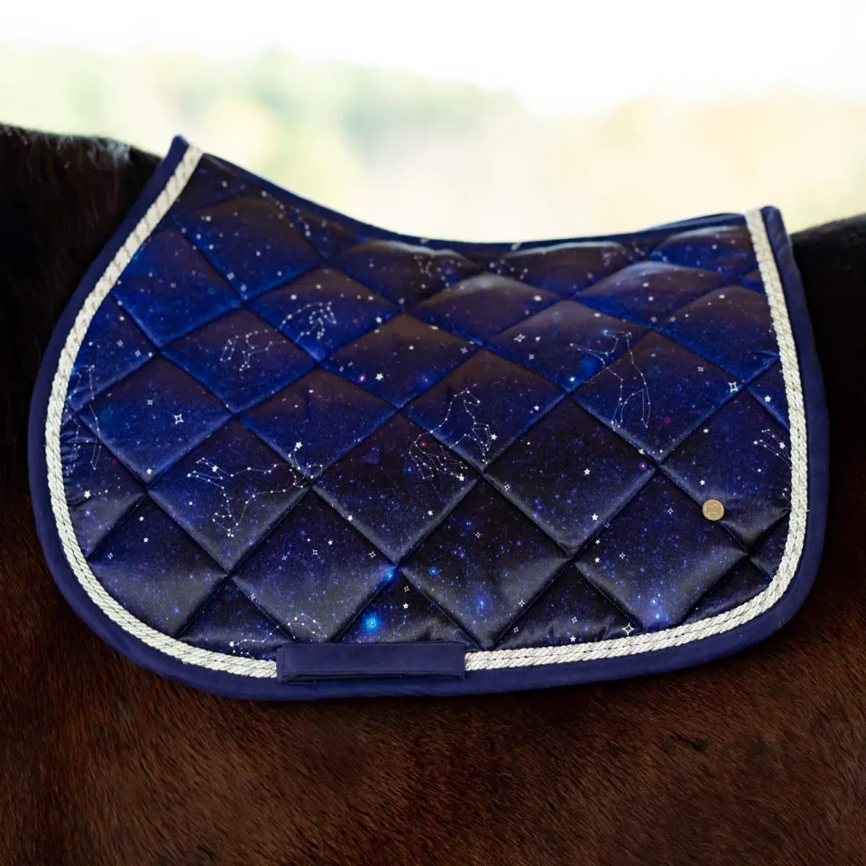 Dapplebay Constellation Jump zadeldek Navy/Multi Full sterrenprint