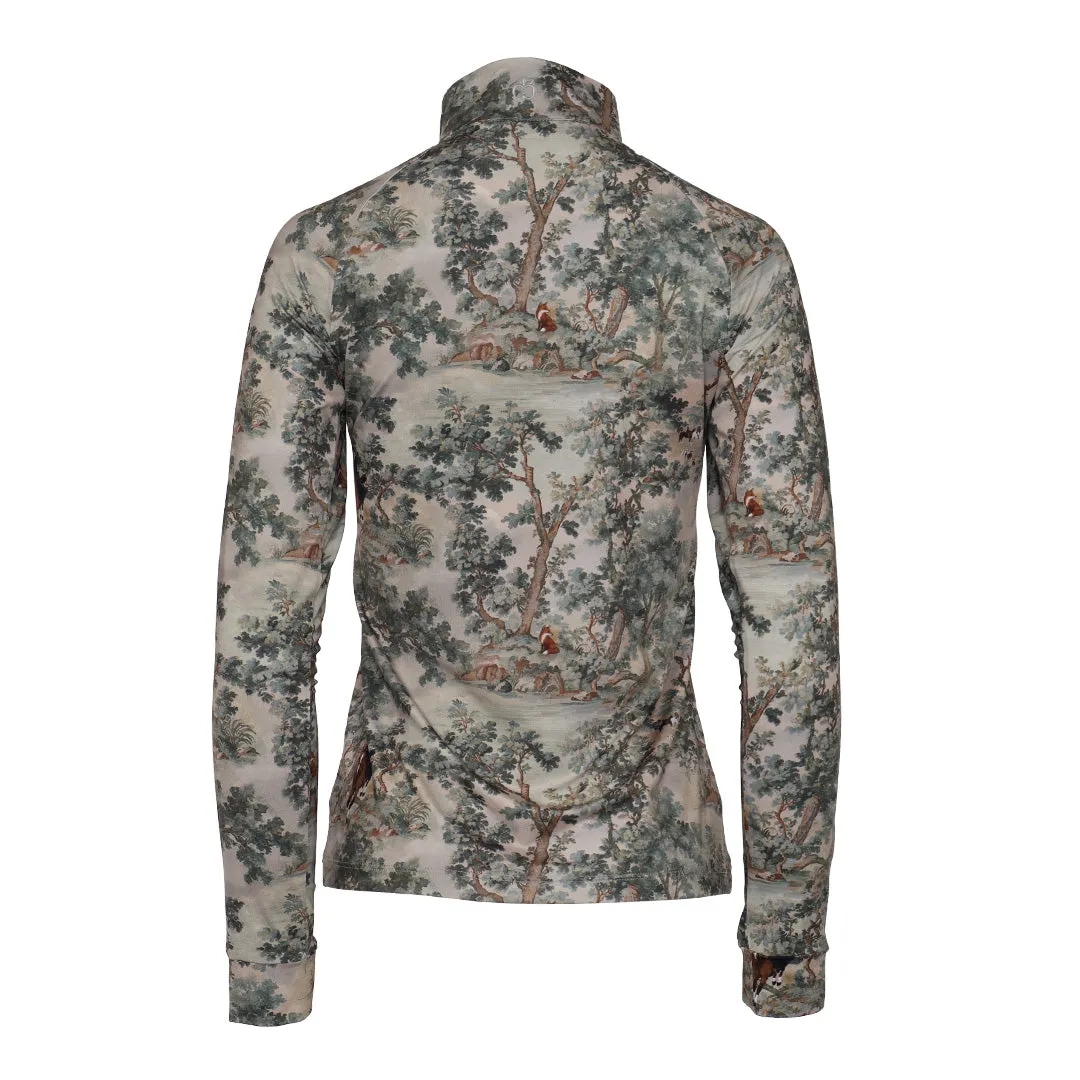 Dapplebay Hunt Tapestry 1/4 Zip rijtop multi lange mouw