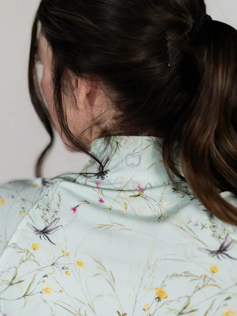 Dapplebay Dragonfly Meadow 1/4 Zip rijtop groen korte mouw