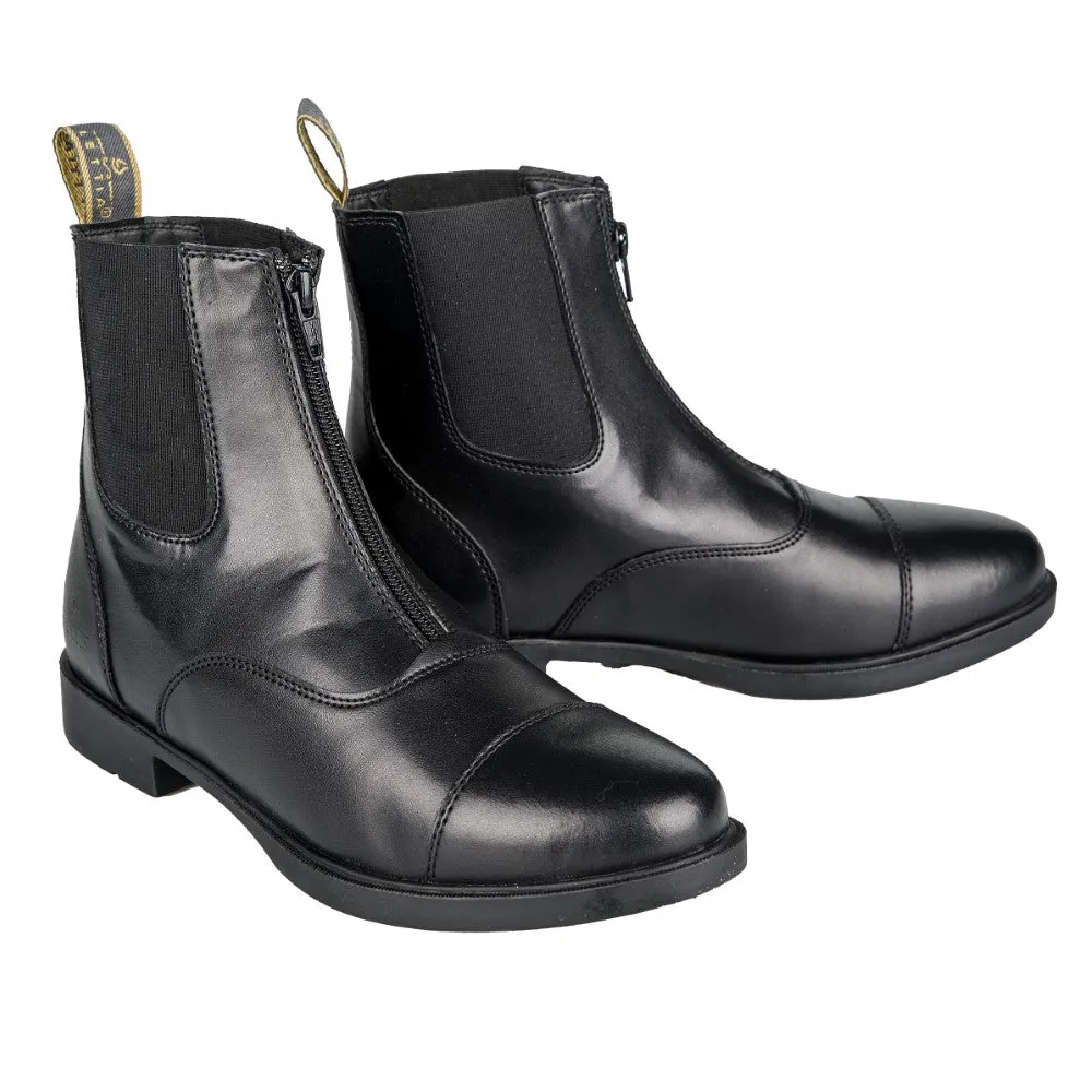Lettia Ladies Zip jodhpurschoenen zwart waterdicht