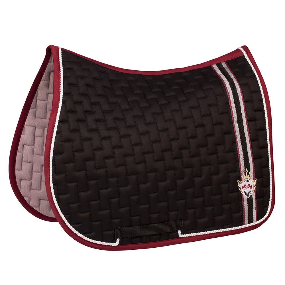 Equine Couture Ocala veelzijdig zadeldek wit met bies