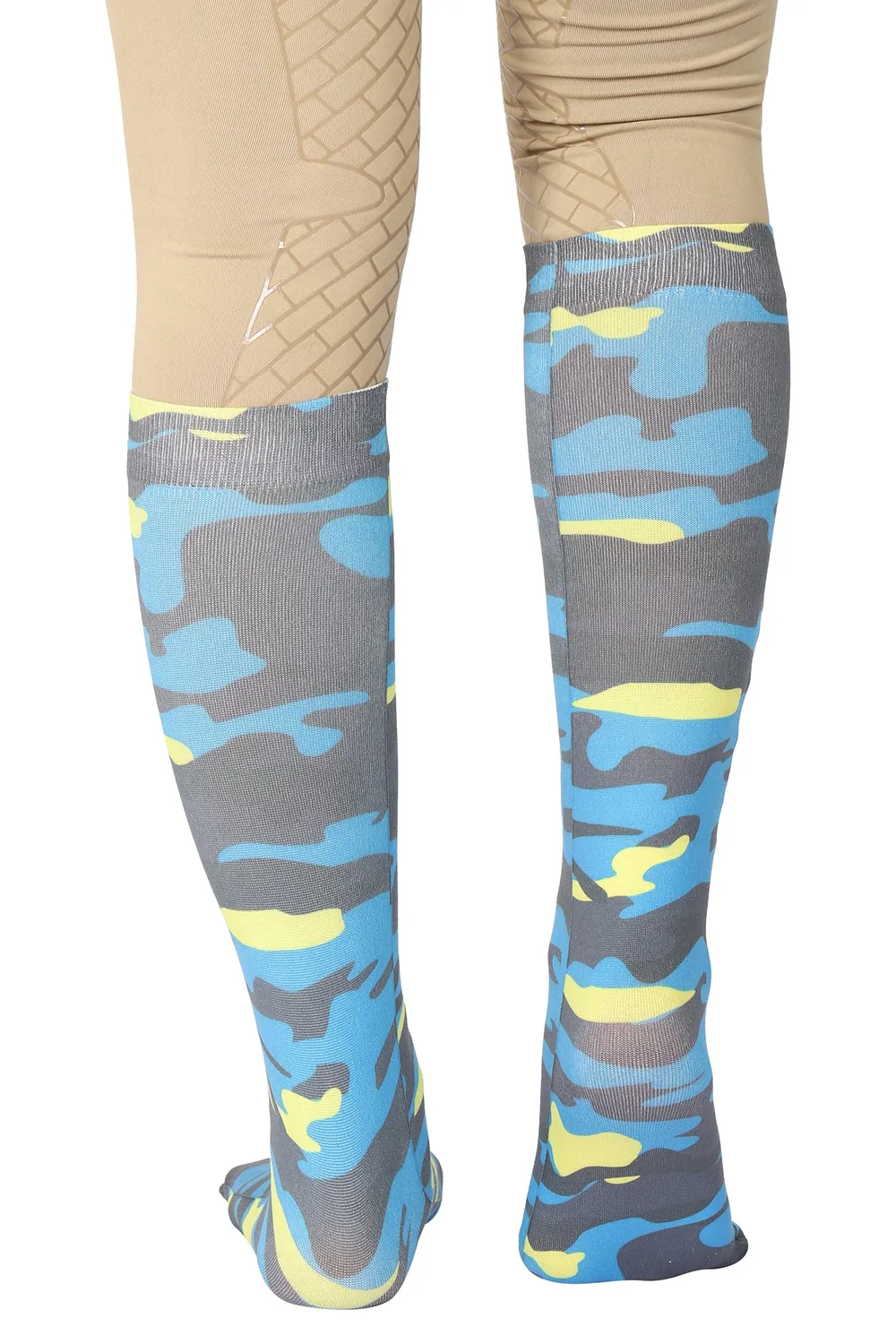TuffRider Camo laarssokken lichtgrijs zwart