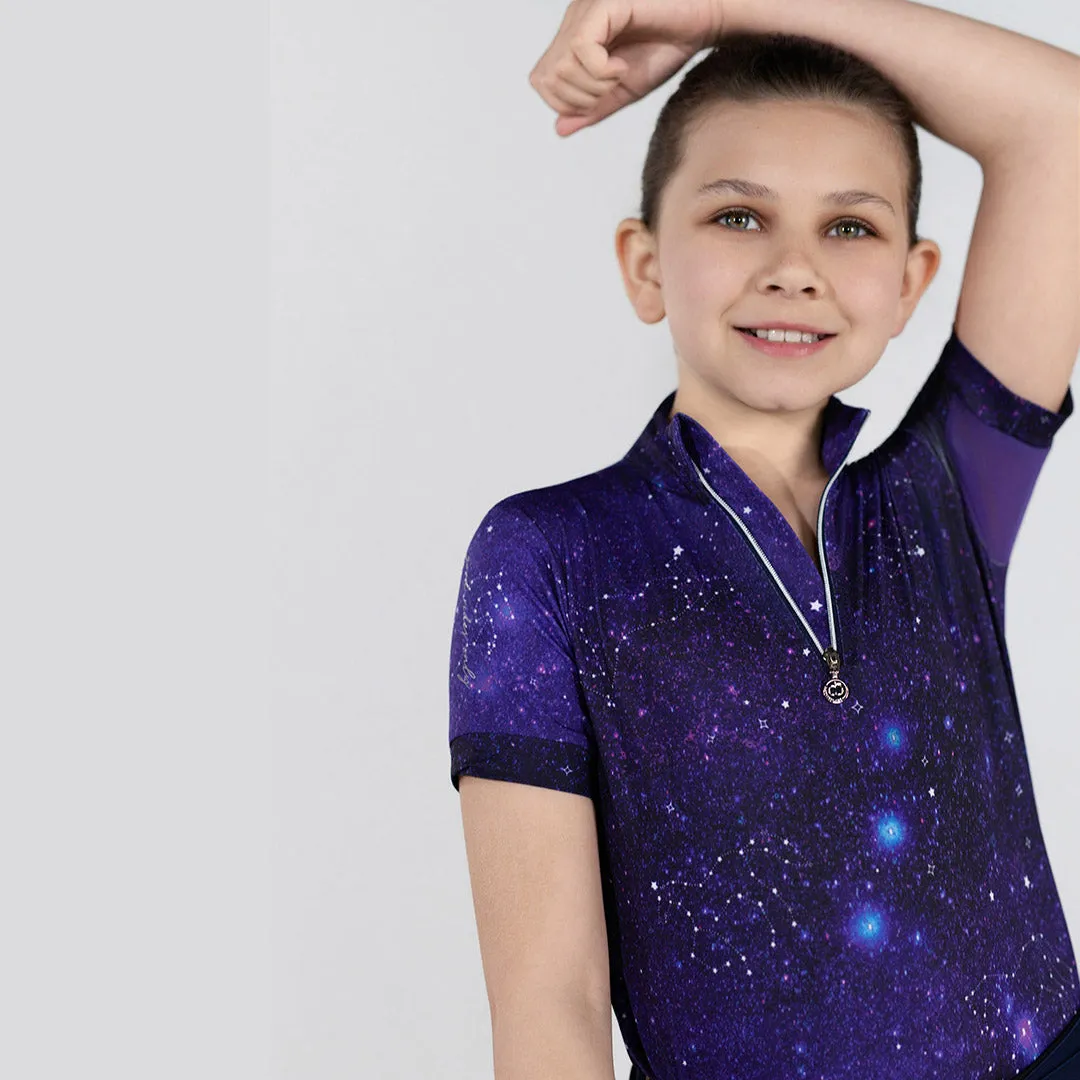 Dapplebay Constellation kinder rijshirt Navy 8-9 koel