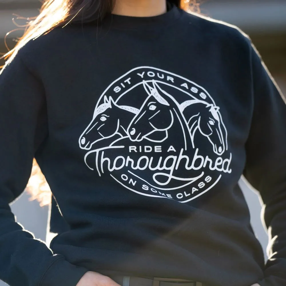 Dapplebay Ride A Thoroughbred sweater zwart crewneck
