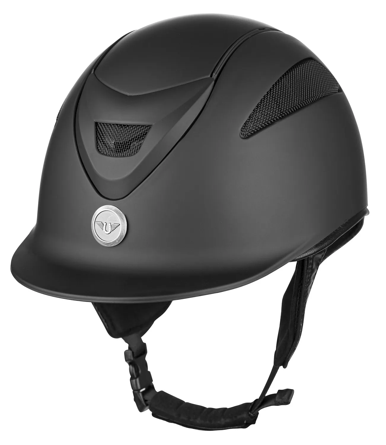 TuffRider Ventek Matte Finished cap zwart geventileerd