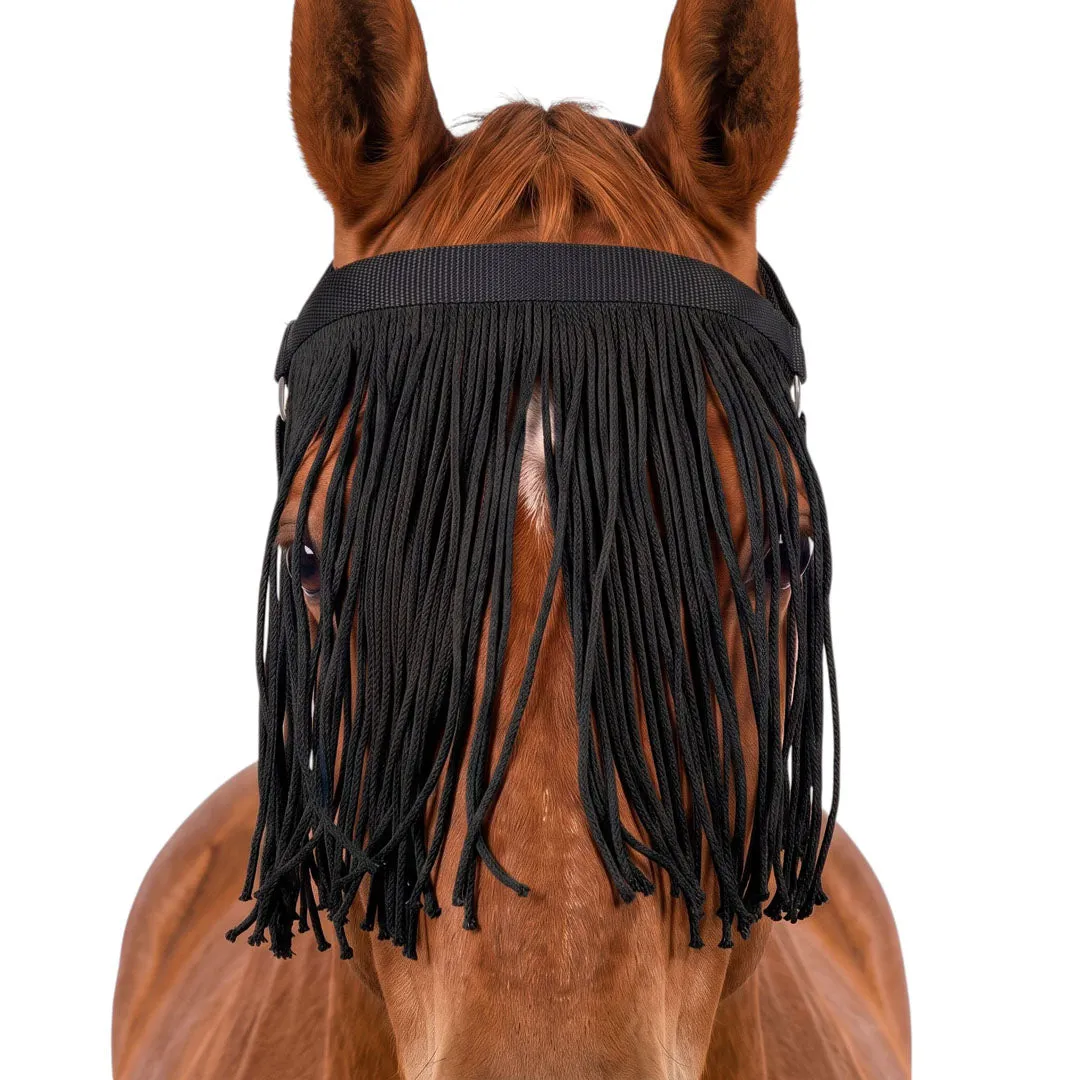 TuffRider Adjustable Fly Veil vliegenfranje zwart Cob