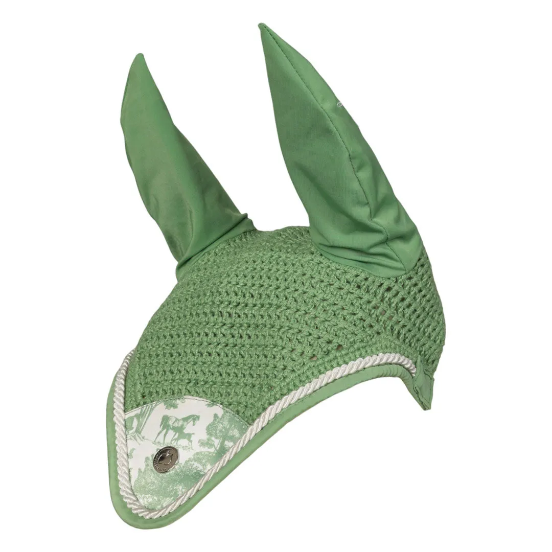 Dapplebay Toile vliegenmuts pony groen-wit katoen