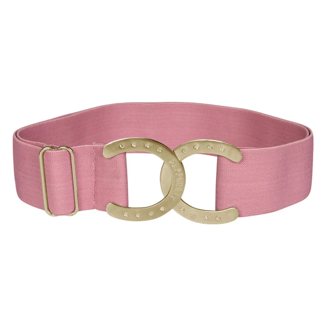 Dapplebay Horse Shoe elastische riem Lichtroze rosé