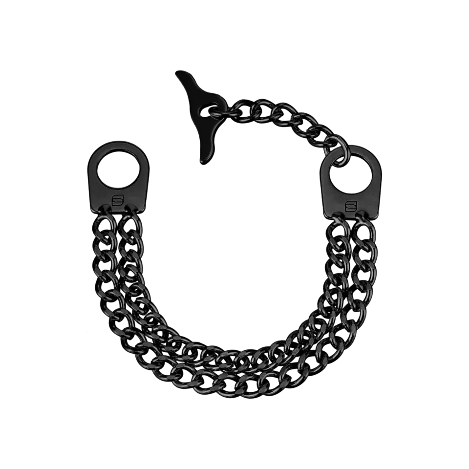 Herm Sprenger damesarmband 2-rijig zwart staal