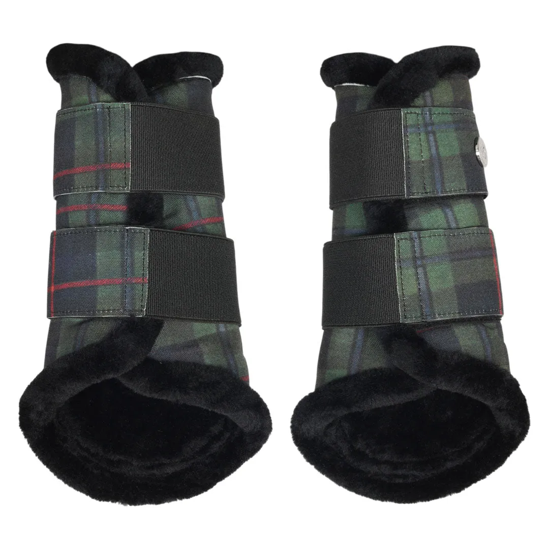 Dapplebay Holiday Plaid peesbeschermers groen S ruitjes