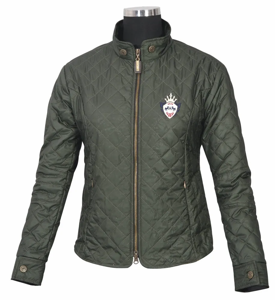 Equine Couture Denisson dames rijjas beige 3XL gewatteerd