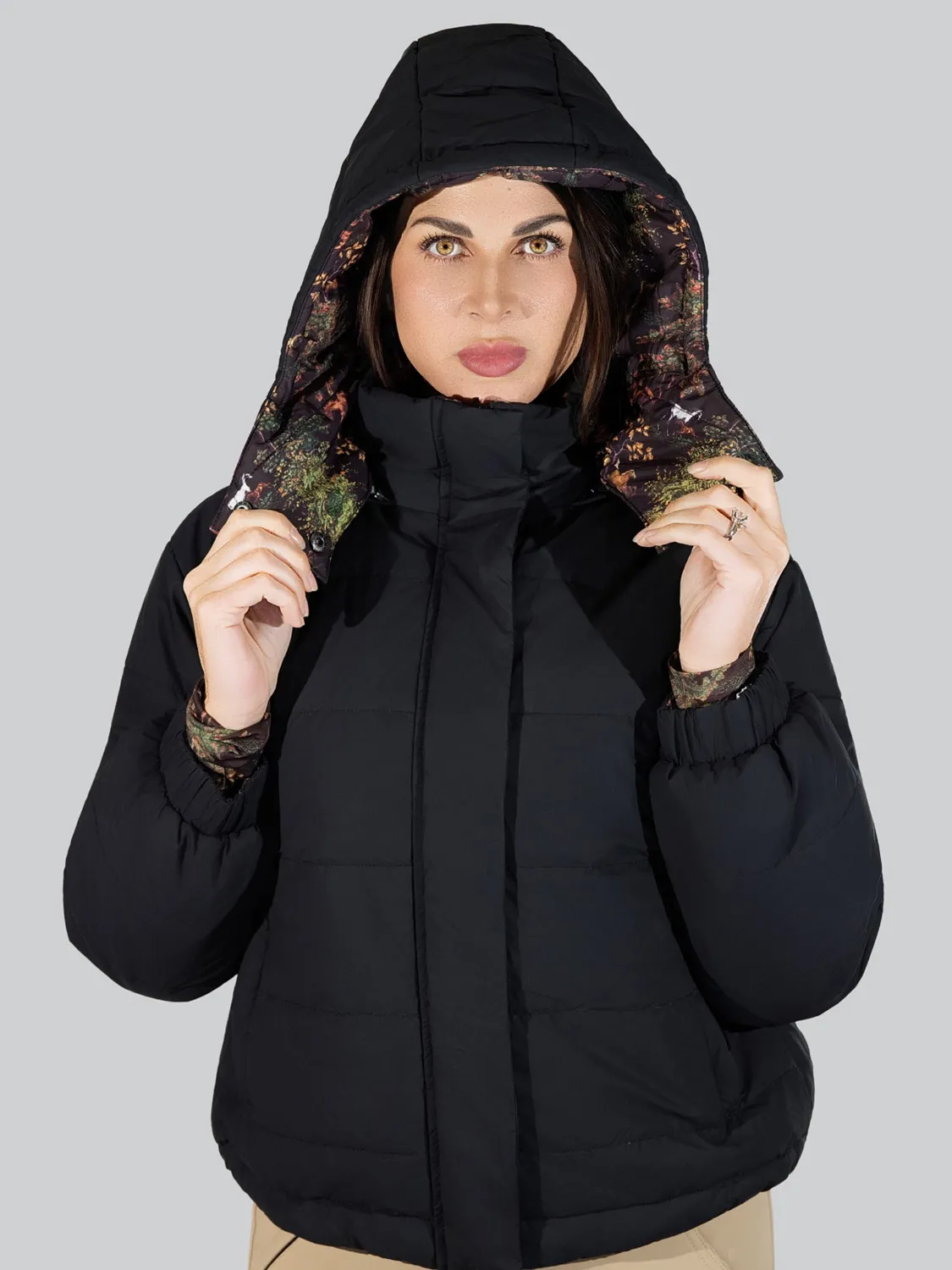 Dapplebay Reversible Puffer damesjas zwart omkeerbaar