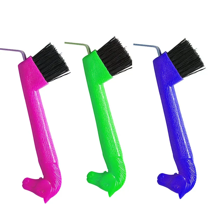 TuffRider Horse Head hoevenkrabber neonblauw