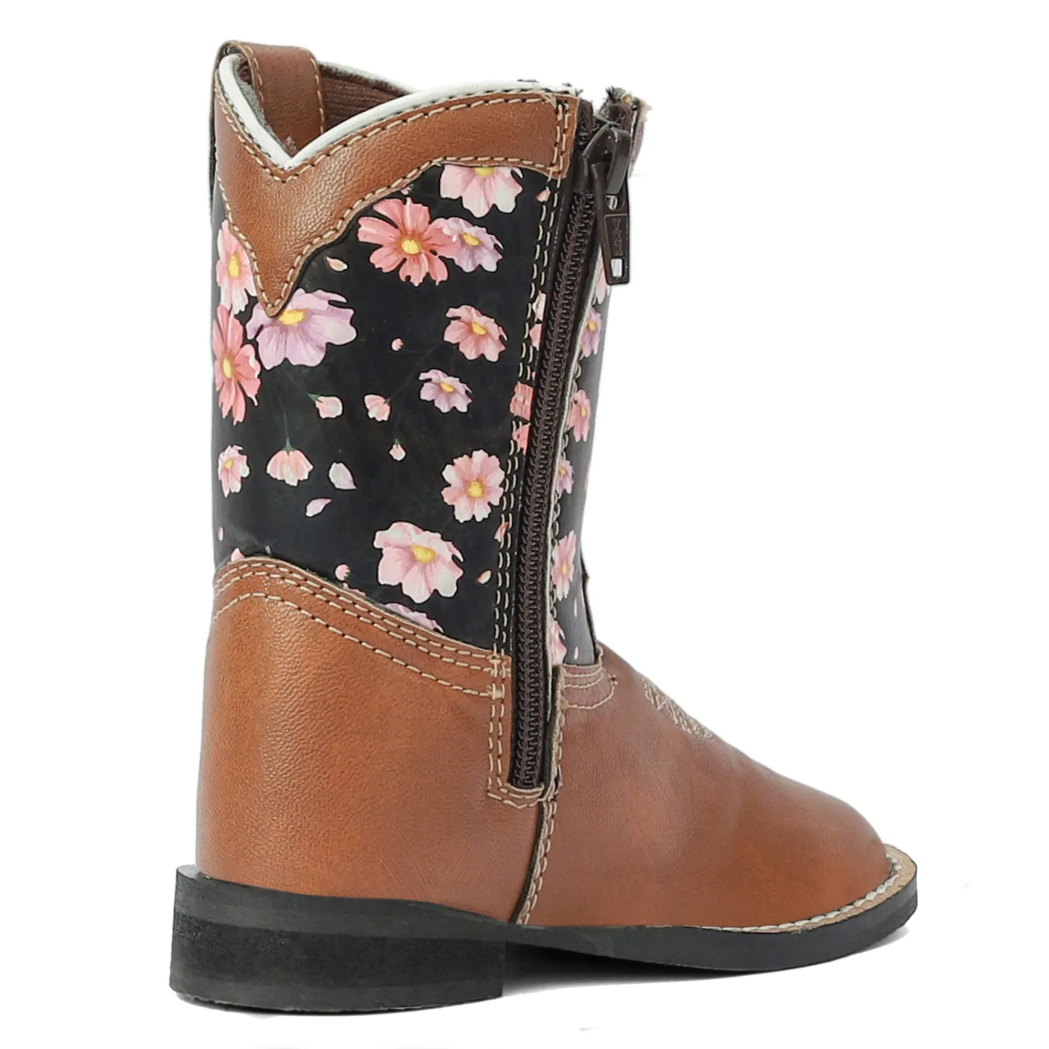 TuffRider Pinnacles westernlaars peuter bruin 6 bloemen