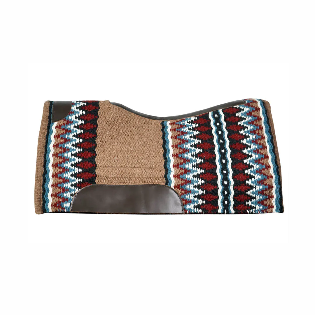 TuffRider Contoured Double Weave western zadelpad bruin 34x36 wol