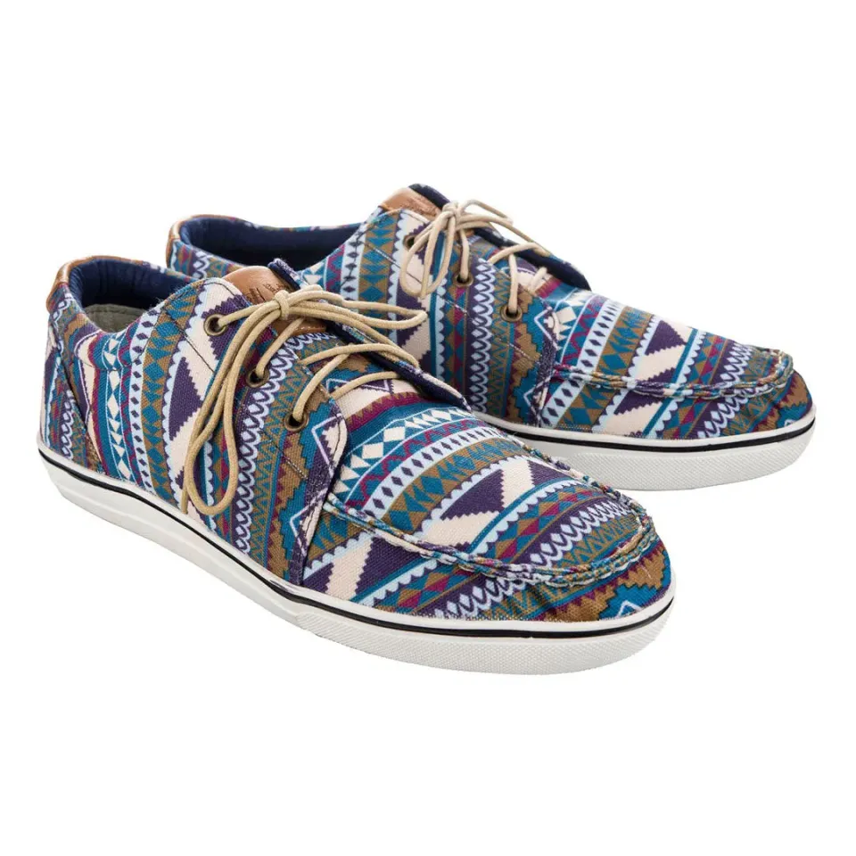 TuffRider Graphix sneakers teal pyramids maat 8 canvas