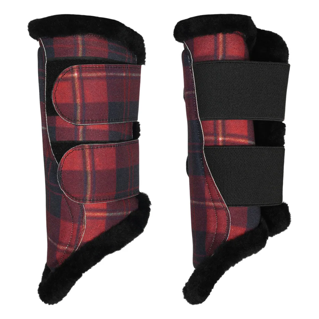 Dapplebay Holiday Plaid peesbeschermers Rood ruit bont