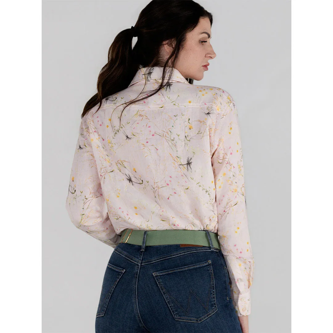 Dapplebay Breezy Button Up Dragonfly Meadow blouse lichtroze katoen