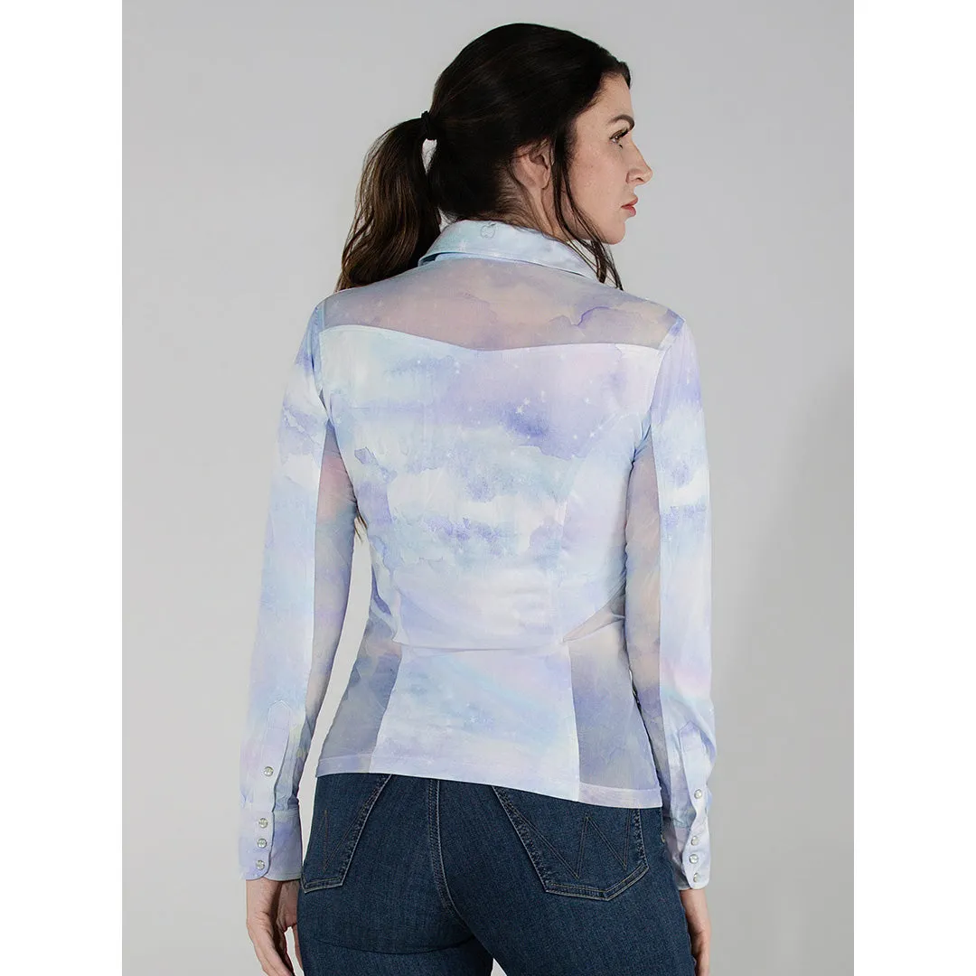 Dapplebay Opalite Skies western rijshirt pastel