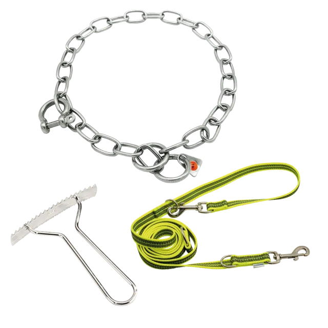 HS Sprenger Klassiker hondenbundle halsketting 50 cm riem 55 cm